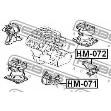 Подвеска автоматической коробки передач FEBEST HM-072