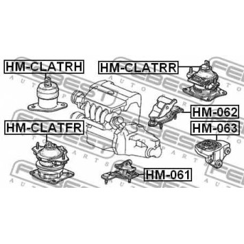 Подвеска двигателя FEBEST HM-CLATRR