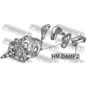 Опора, дифференциал FEBEST HM-DAMP2-1
