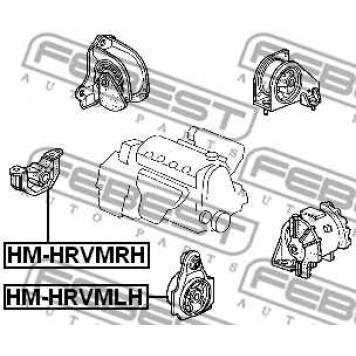 Подвеска двигателя FEBEST HM-HRVMLH