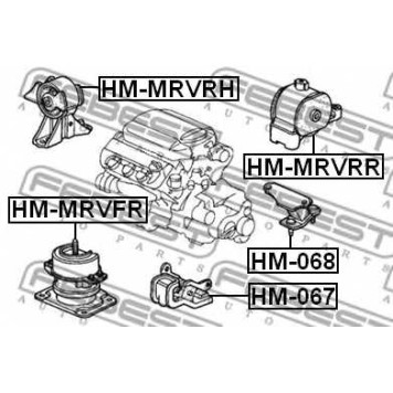 Подвеска двигателя FEBEST HM-MRVFR-1