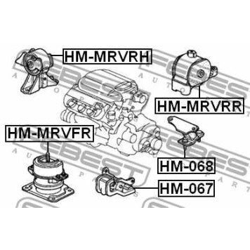 Подвеска двигателя FEBEST HM-MRVFR-3