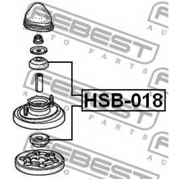 Втулка переднего амортизатора FEBEST HSB-018-1