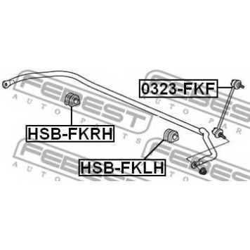 Опора стабилизатора FEBEST HSB-FKRH