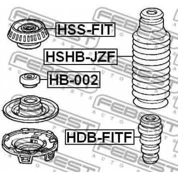Пыльник амортизатора FEBEST HSHB-JZF