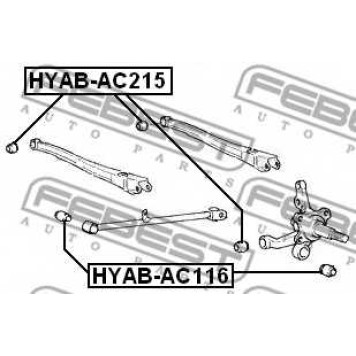 Подвеска рычага независимой подвески колеса FEBEST HYAB-AC215-1