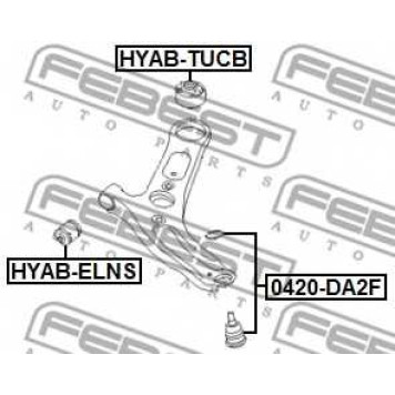 Подвеска рычага независимой подвески колеса FEBEST HYAB-ELNS