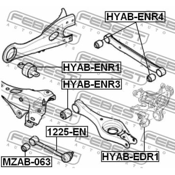 Подвеска рычага независимой подвески колеса FEBEST HYAB-ENR4-2