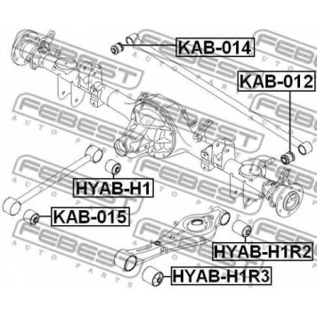 Подвеска рычага независимой подвески колеса FEBEST HYAB-H1R3