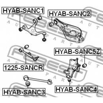 Втулка рычага колесной подвески FEBEST HYAB-SANC4-1