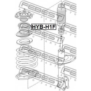 Подшипник опоры стойки амортизатора FEBEST HYB-H1F