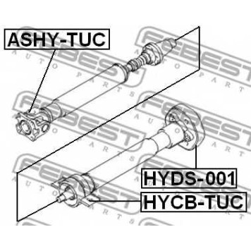 Подшипник, промежуточный подшипник карданного вала FEBEST HYCB-TUC