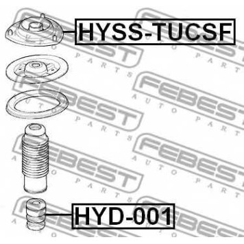 Амортизатор передний для HYUNDAI i40 CW, i40, ix35, SONATA, TUCSON / KIA CARENS, CEED, CEE`D, CERATO KOUP, CERATO, MAGENTIS, OPTIMA, PRO CEE?D, PRO CEED, SORENTO, SOUL, SPORTAGE <b>FEBEST HYD-001</b>