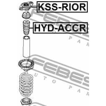 Амортизатор задний для HYUNDAI ACCENT(LC,MC,RB) / KIA RIO(JB,UB) <b>FEBEST HYD-ACCR</b>-1