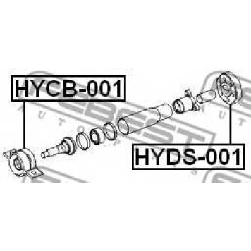 Амортизатор карданного вала для HYUNDAI TUCSON(JM) / KIA SPORTAGE(JE#,K00,KM#) <b>FEBEST HYDS-001</b>