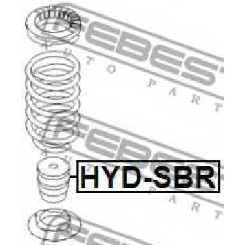 Амортизатор задний для HYUNDAI ACCENT, ELANTRA, i30, ix20, VELOSTER / KIA CERATO KOUP, CERATO, RIO, VENGA <b>FEBEST HYD-SBR</b>-1