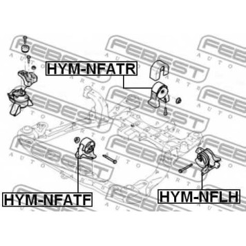 Подвеска двигателя FEBEST HYM-NFLH