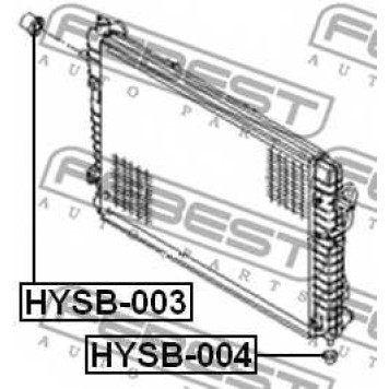 Подвеска радиатора FEBEST HYSB-004