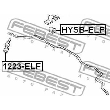 Втулка переднего стабилизатора d22 FEBEST HYSB-ELF-1