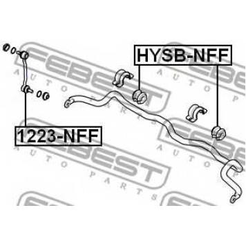 Опора стабилизатора FEBEST HYSB-NFF-1
