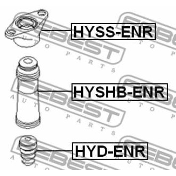 Подвеска амортизатора FEBEST HYSS-ENR-1