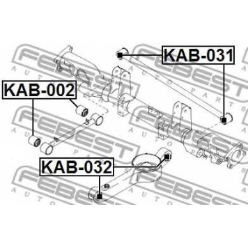 Подвеска рычага независимой подвески колеса FEBEST KAB-031