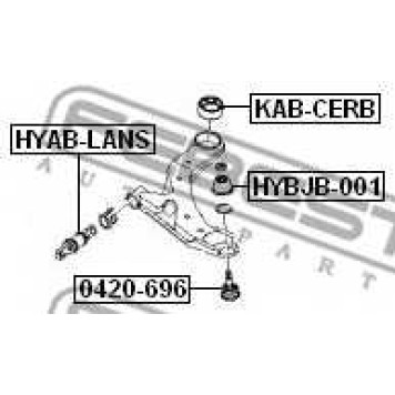 Подвеска рычага независимой подвески колеса FEBEST KAB-CERB-1
