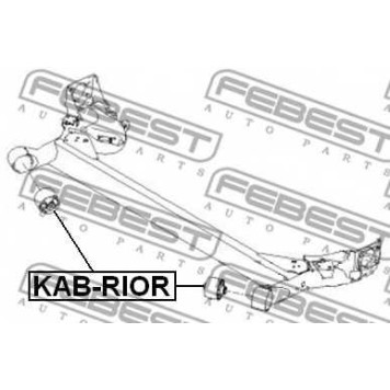 Втулка балки моста FEBEST KAB-RIOR-1