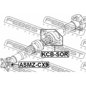 Подшипник, промежуточный подшипник карданного вала FEBEST KCB-SOR-1