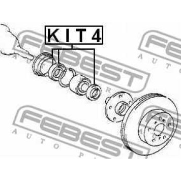 Сальник ступицы колеса FEBEST KIT4-1