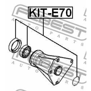 Подшипник приводного вала FEBEST KIT-E70-1
