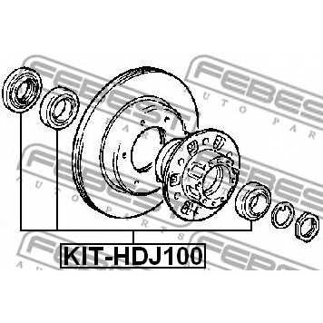 Подшипник приводного вала FEBEST KIT-HDJ100-1