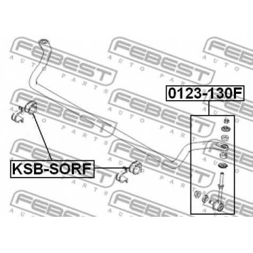 Опора стабилизатора FEBEST KSB-SORF-1