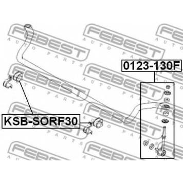 Опора стабилизатора FEBEST KSB-SORF30-1