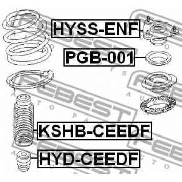 Пыльник амортизатора FEBEST KSHB-CEEDF-1
