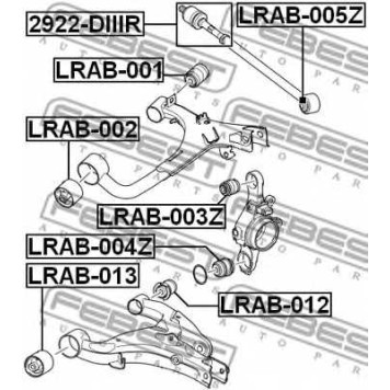 Втулка рычага колесной подвески FEBEST LRAB-003Z