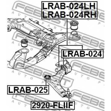 Подвеска рычага независимой подвески колеса FEBEST LRAB-024LH