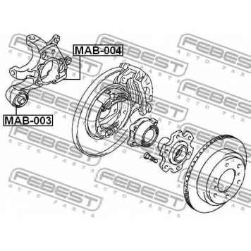 Втулка рычага колесной подвески FEBEST MAB-004