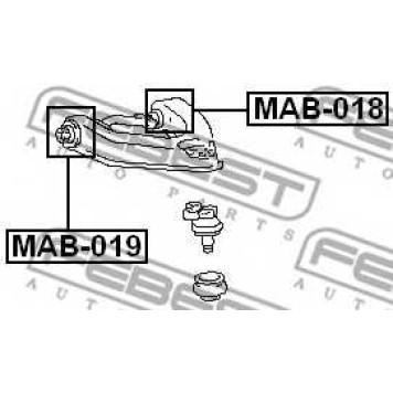Подвеска рычага независимой подвески колеса FEBEST MAB-018-1