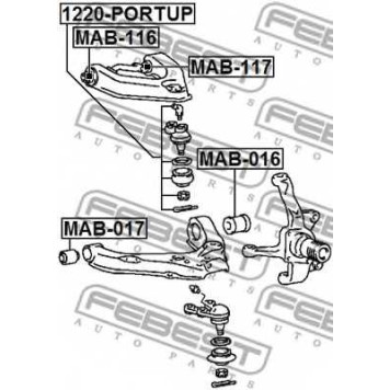Сайленблок переднего верхнего рычага FEBEST MAB-117-1