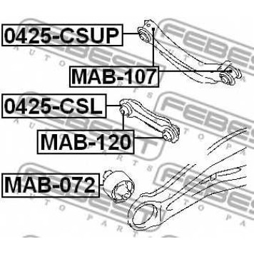 Подвеска рычага независимой подвески колеса FEBEST MAB-120-1