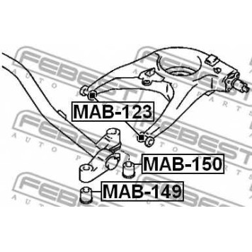 Втулка балки моста FEBEST MAB-149
