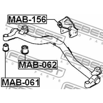 Опора, дифференциал FEBEST MAB-156-2