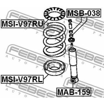 Втулка, амортизатор FEBEST MAB-159-1