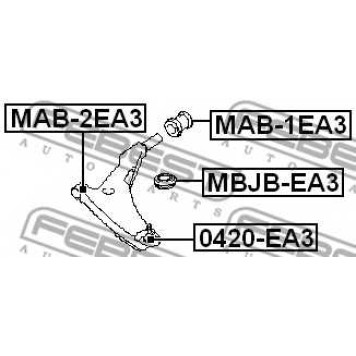 Подвеска рычага независимой подвески колеса FEBEST MAB-2EA3