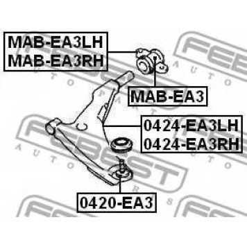 Подвеска рычага независимой подвески колеса FEBEST MAB-EA3