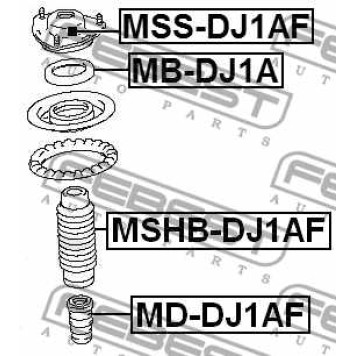 Подшипник опоры стойки амортизатора FEBEST MB-DJ1A-1