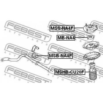 Подшипник опоры стойки амортизатора FEBEST MB-NA4