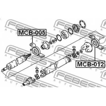 Подшипник, промежуточный подшипник карданного вала FEBEST MCB-012-1