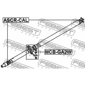 Подшипник подвесной MITSUBISHI OUTLANDER CW# 2006-2012 <b>FEBEST MCB-GA2W</b>-1